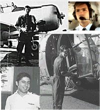 Famlia aviadora - Pedro Tito, Jos Tito , Joo Vidal e Pedro Tito (Tti)